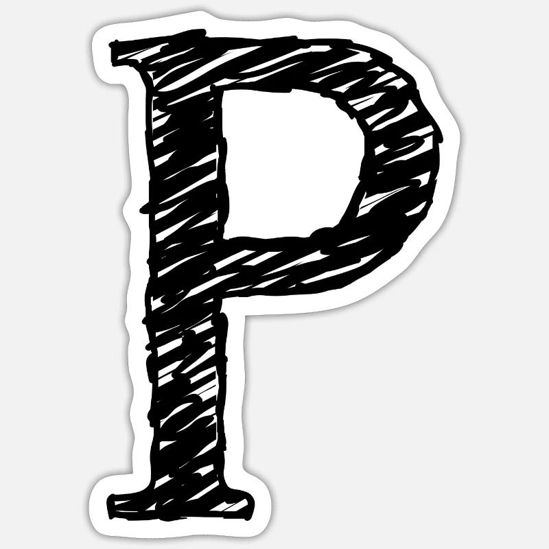 P - Sticker taille S (10 x 10 cm) - blanc mat