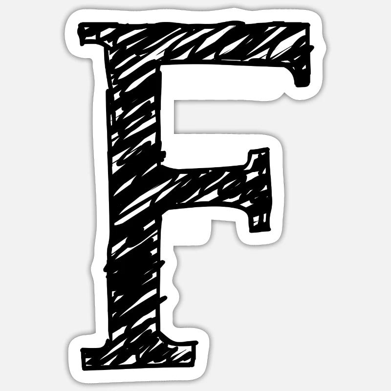 F Sticker taille S (10 x 10 cm)