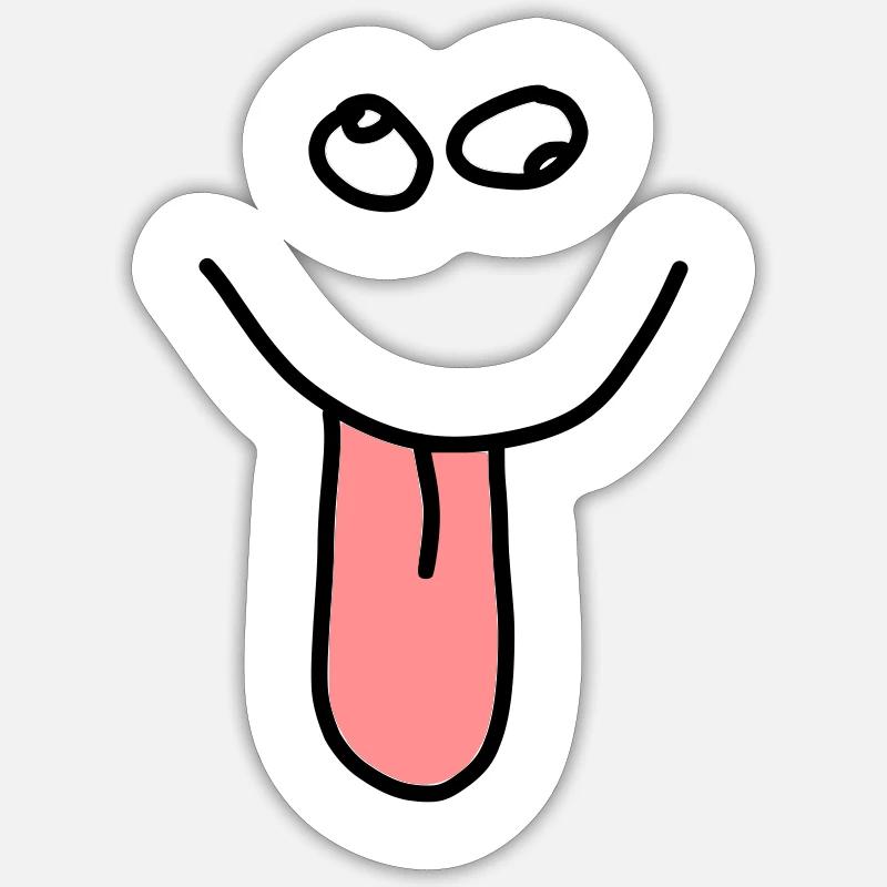 Naughty Jack - Sticker size S (10 x 10 cm) - white matte