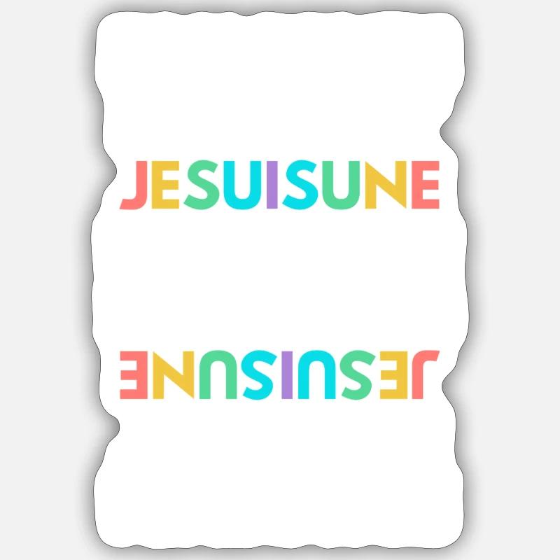 "Je suis une Feignasse" - Sticker taille S (10 x 10 cm) - blanc mat