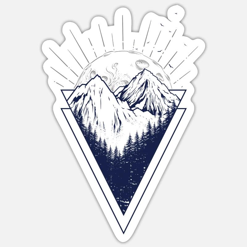 Moonlit Peaks Triangle Sticker size S (10 x 10 cm)