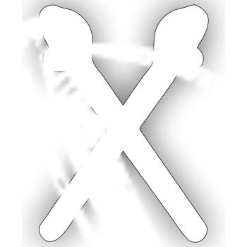 Sabre Escrime Épées Sport de combat Duel d’escrime - Sticker taille S (10 x 10 cm) - blanc mat - Devant