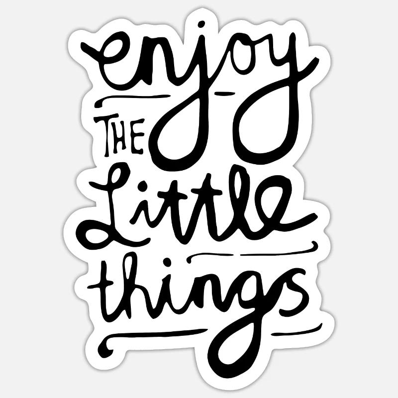 Profitez du graphique de citation - Sticker taille S (10 x 10 cm) - blanc mat