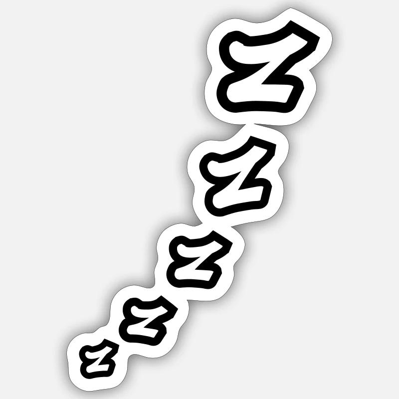 Zzz Sleeping Comic - Sticker size S (10 x 10 cm) - white matte