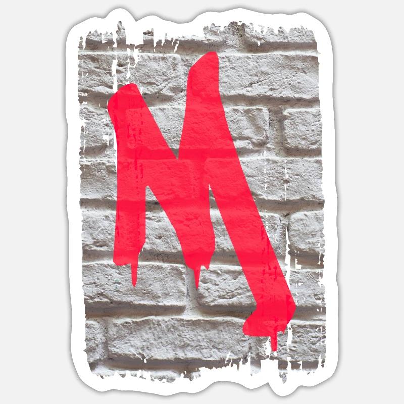 mauer m Sticker Größe S (10 x 10 cm)