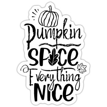 Herbst Kürbis Herbstlich Herbstferien - Sticker Größe S (10 x 10 cm) - Mattweiß - Vorne