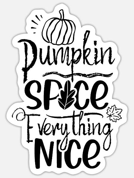Automne Citrouille Automne Vacances d’automne - Sticker taille S (10 x 10 cm) - blanc mat