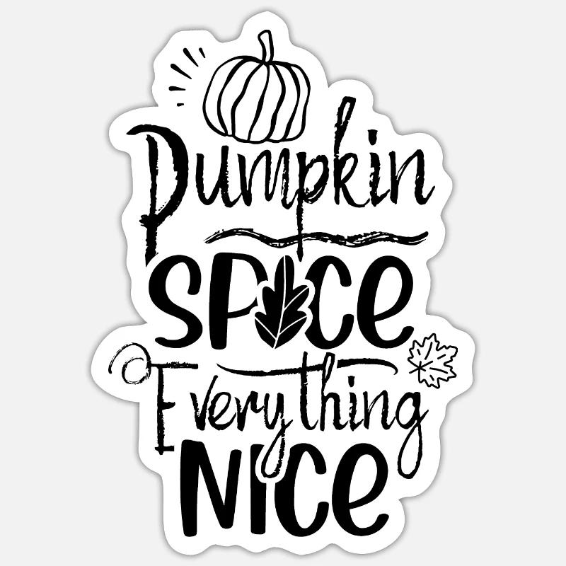 Automne Citrouille Automne Vacances d’automne - Sticker taille S (10 x 10 cm) - blanc mat