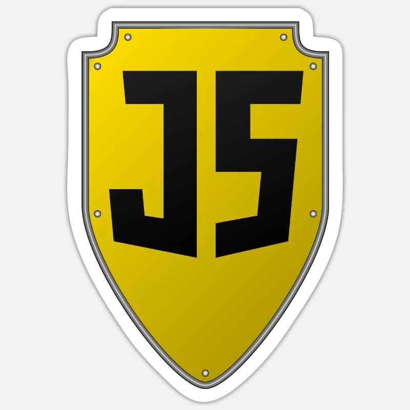 JavaScript Shield - Sticker size S (10 x 10 cm) - white matte