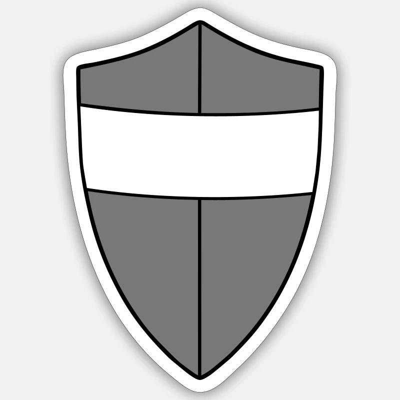 shield - Sticker size S (10 x 10 cm) - white matte