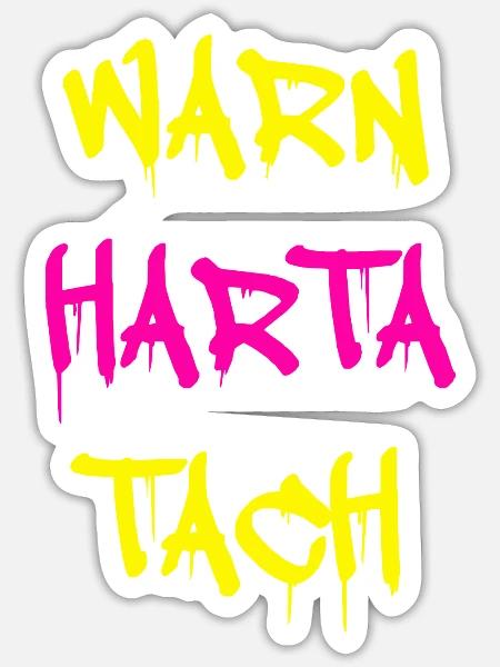 warn harta tach - Sticker Größe S (10 x 10 cm) - Mattweiß