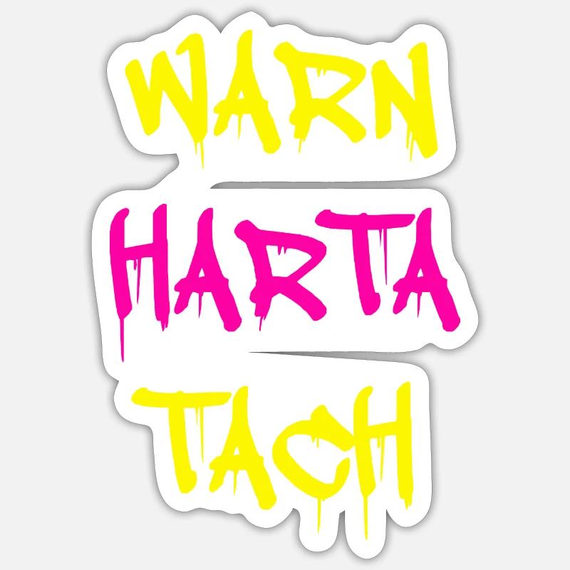 warn harta tach - Sticker taille S (10 x 10 cm) - blanc mat