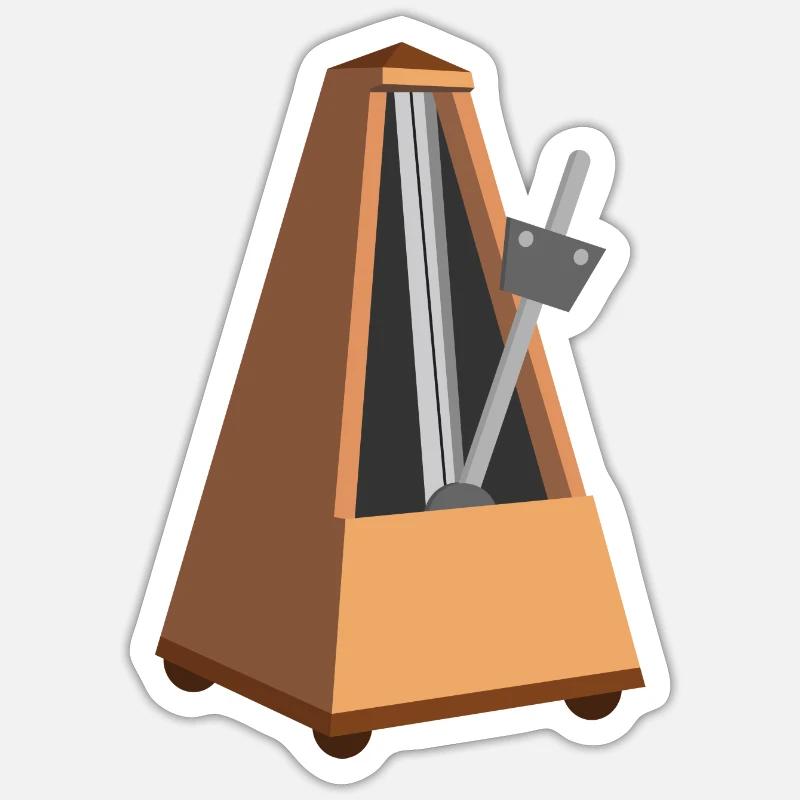 metronome - Sticker size S (10 x 10 cm) - white matte