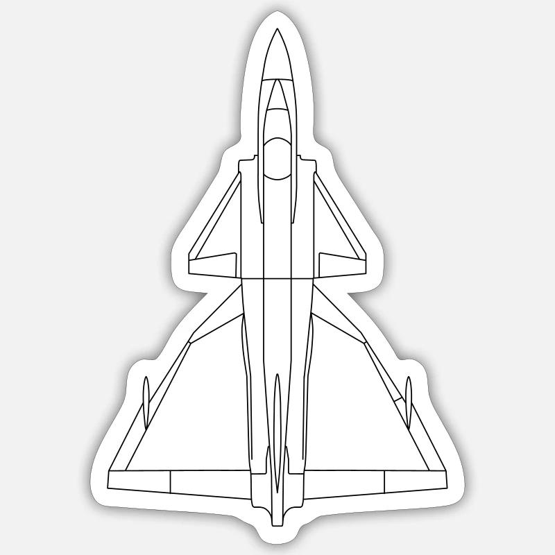 Viggen Viggen - Sticker taille S (10 x 10 cm) - blanc mat