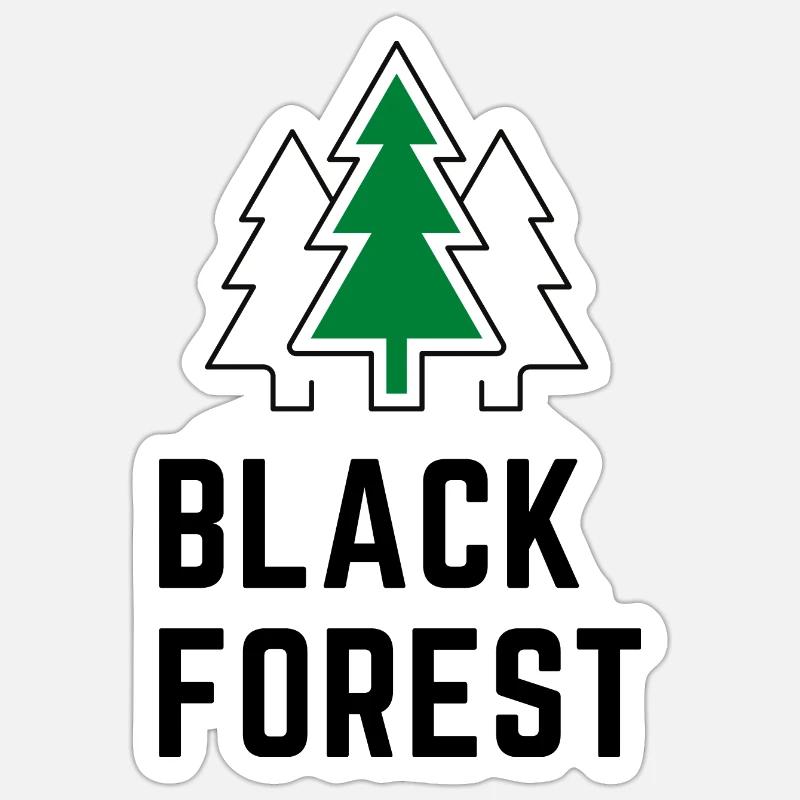 Black Forest - Sticker size S (10 x 10 cm) - white matte