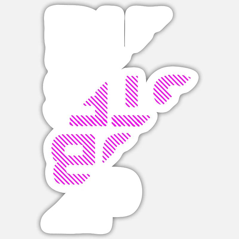 Typographie dubstep Sticker taille S (10 x 10 cm)