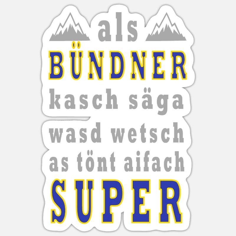 bündner Sticker Größe S (10 x 10 cm)