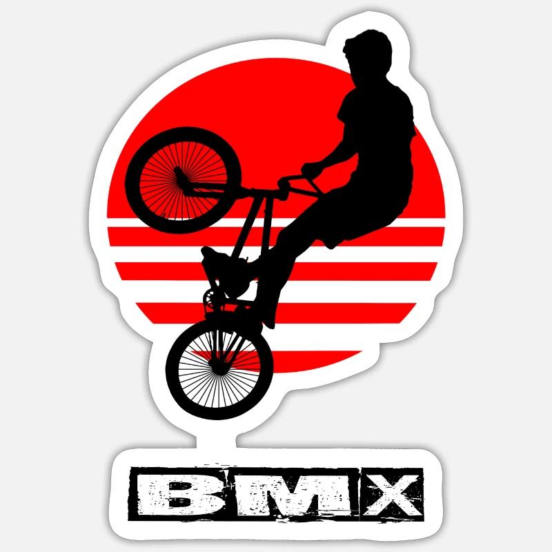 BMX - Sticker size S (10 x 10 cm) - white matte