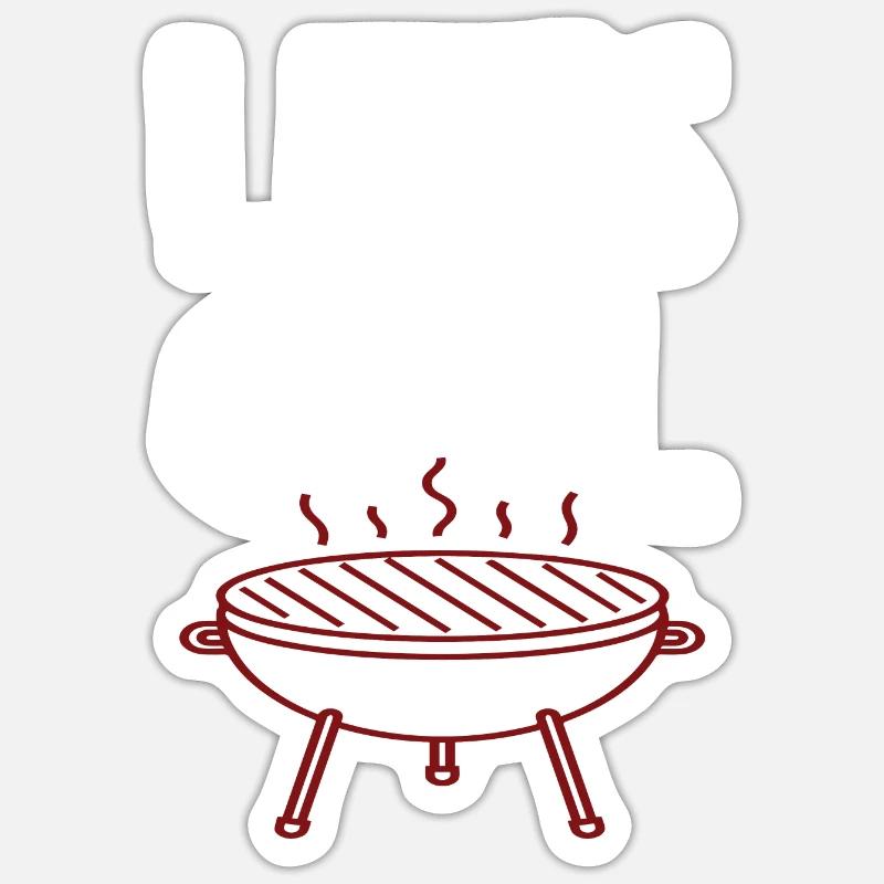 Griller - Sticker taille S (10 x 10 cm) - blanc mat