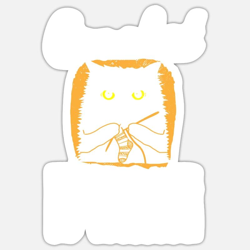 Crochet Because Murder Is Wrong Black Cat Yarn Sticker size S (10 x 10 cm)