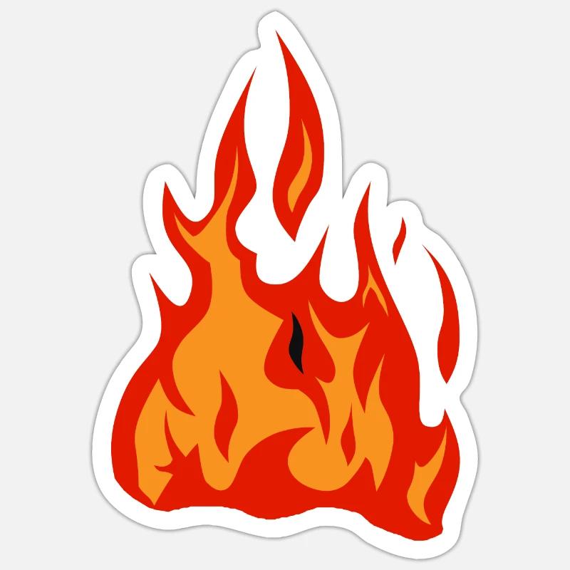 flame fire flame Sticker size S (10 x 10 cm)