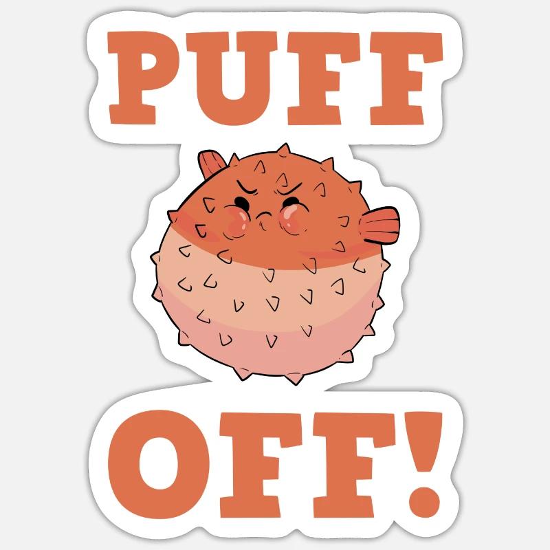 Kugelfisch Sticker Größe S (10 x 10 cm)