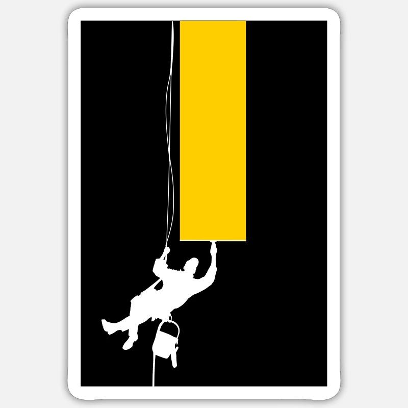 Fensterputzer - Sticker Größe S (10 x 10 cm) - Mattweiß