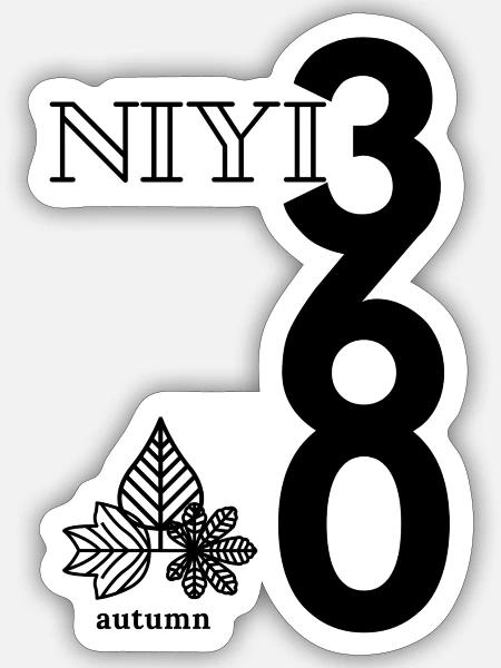 niyi360autumn - Sticker Größe S (10 x 10 cm) - Mattweiß