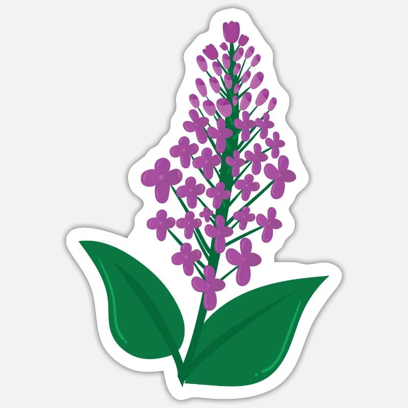 Lilas - Sticker taille S (10 x 10 cm) - blanc mat
