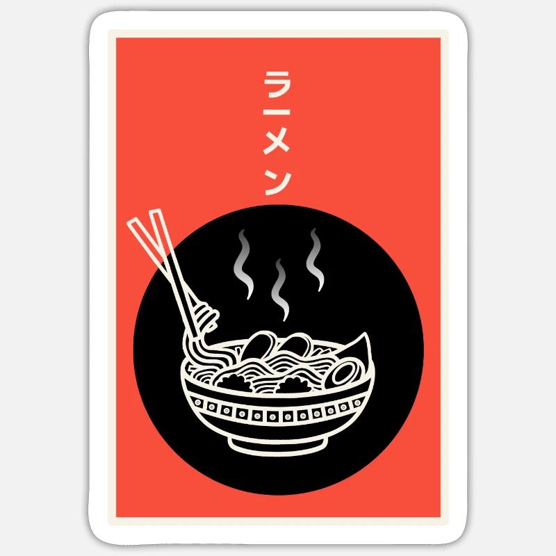RAMEN - Sticker size S (10 x 10 cm) - white matte