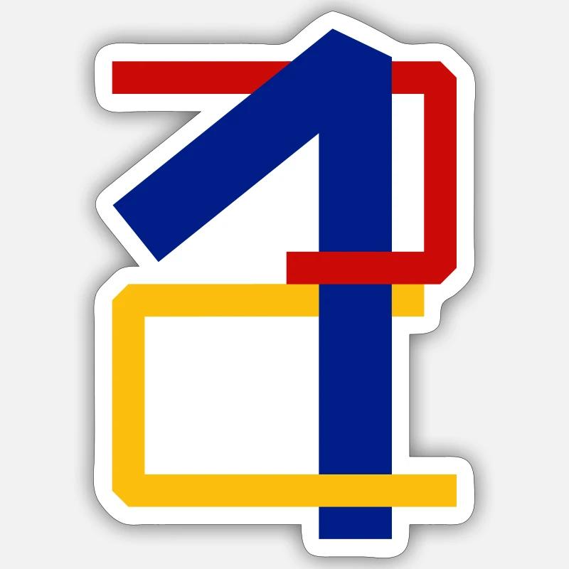 Twelve angular - Sticker size S (10 x 10 cm) - white matte