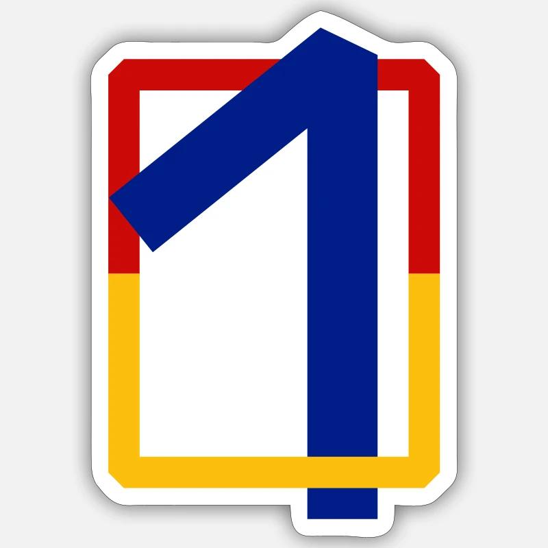 Ten angular - Sticker size S (10 x 10 cm) - white matte