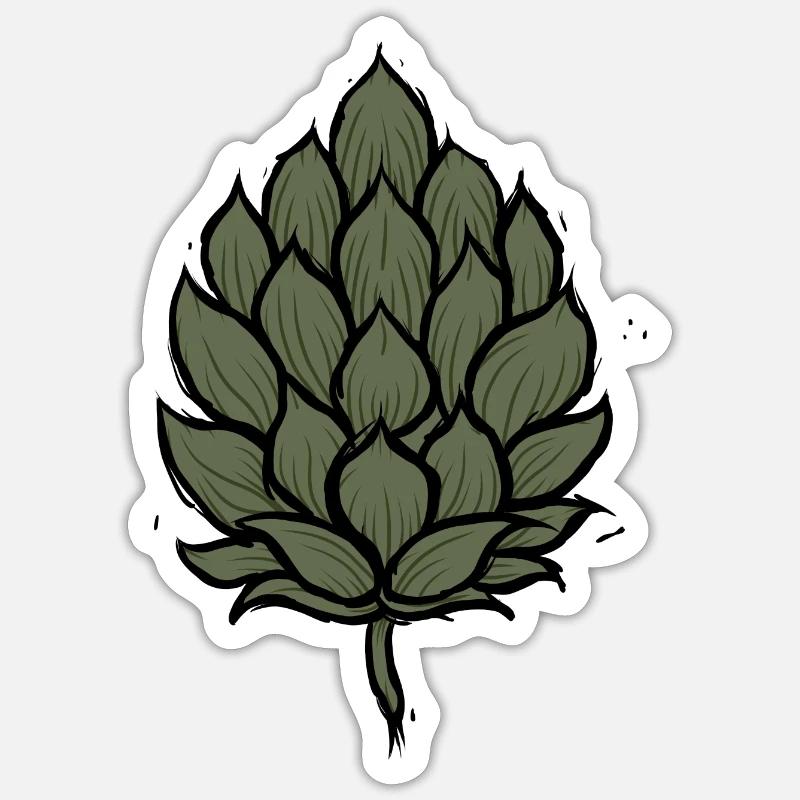 Hops - Sticker size S (10 x 10 cm) - white matte