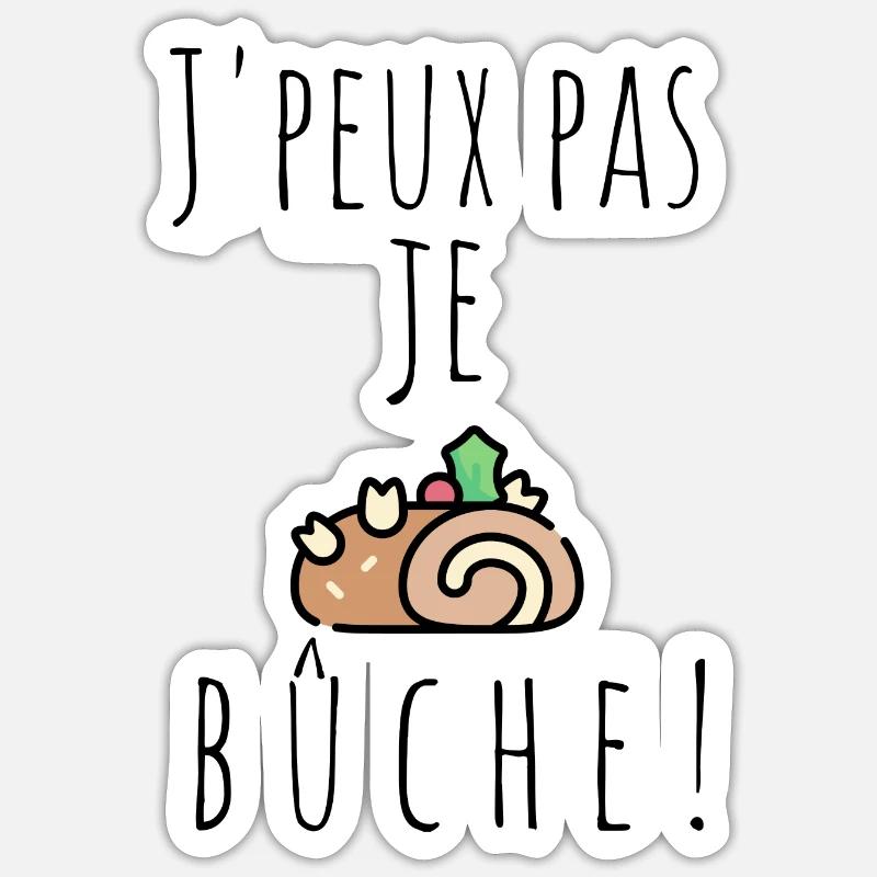 J'peux pas... - Sticker taille S (10 x 10 cm) - blanc mat