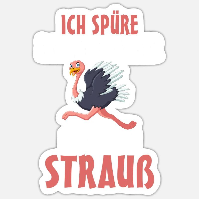 Strauß Sticker Größe S (10 x 10 cm)