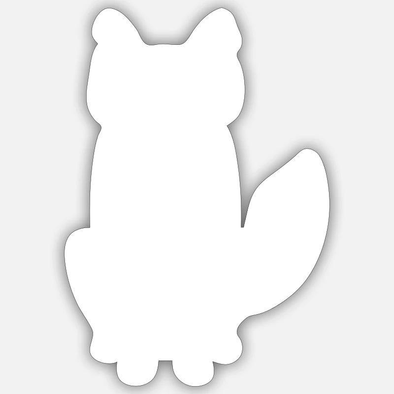 fox - Sticker size S (10 x 10 cm) - white matte