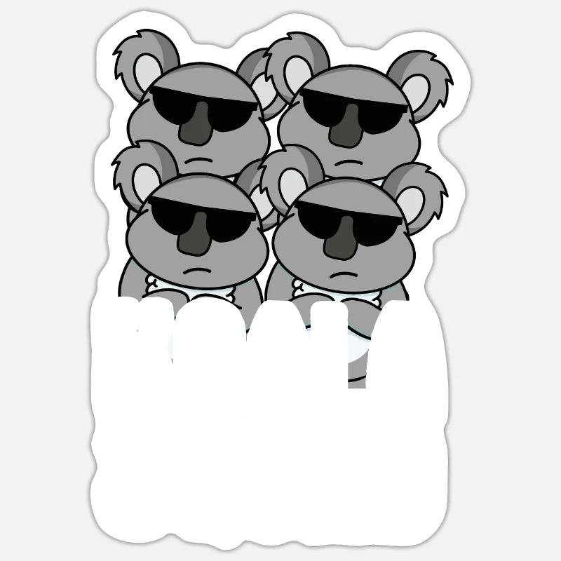 Koala Squad Spruch Sticker Größe S (10 x 10 cm)