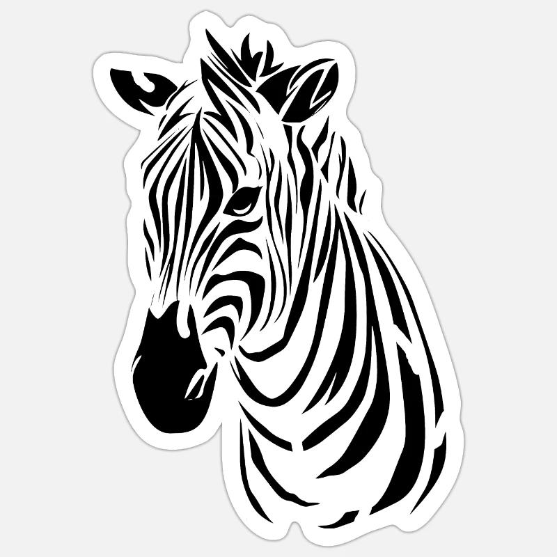 Zebra Sticker size S (10 x 10 cm)