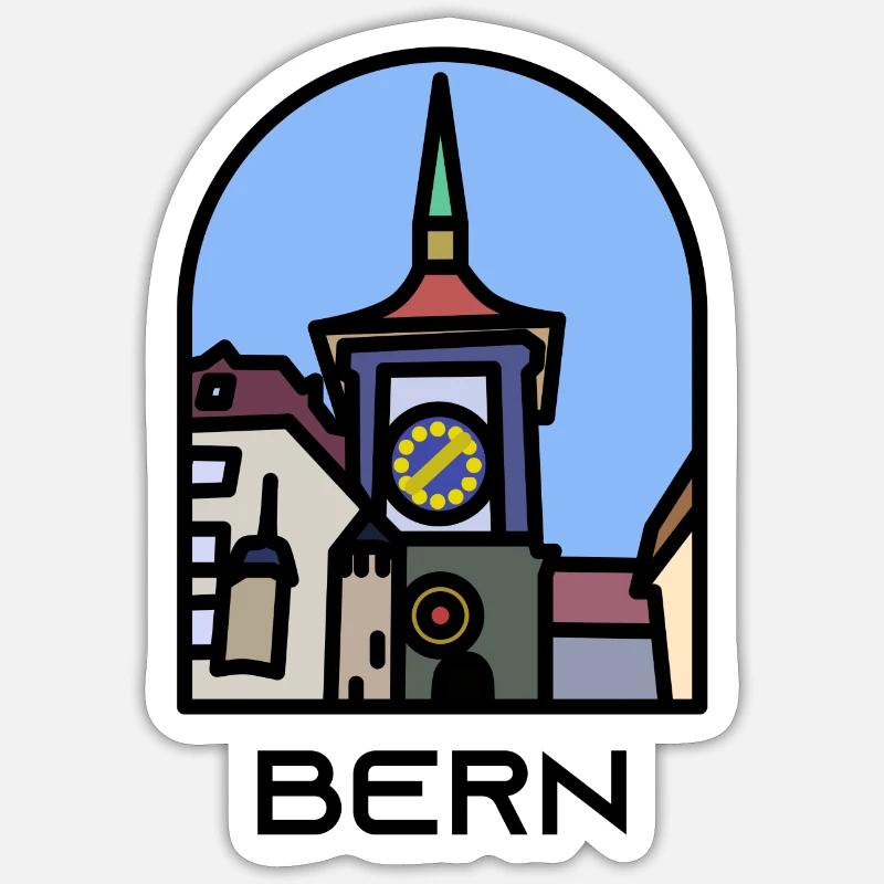 Bern - Sticker Größe S (10 x 10 cm) - Mattweiß