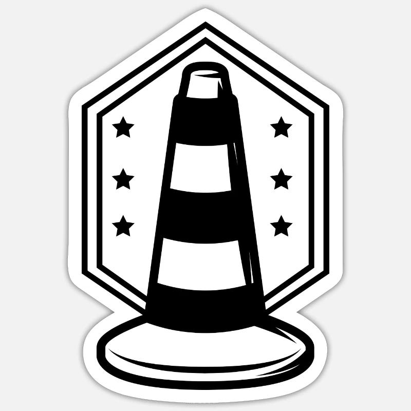 Construction Site - Construction Site Pylon Sticker size S (10 x 10 cm)