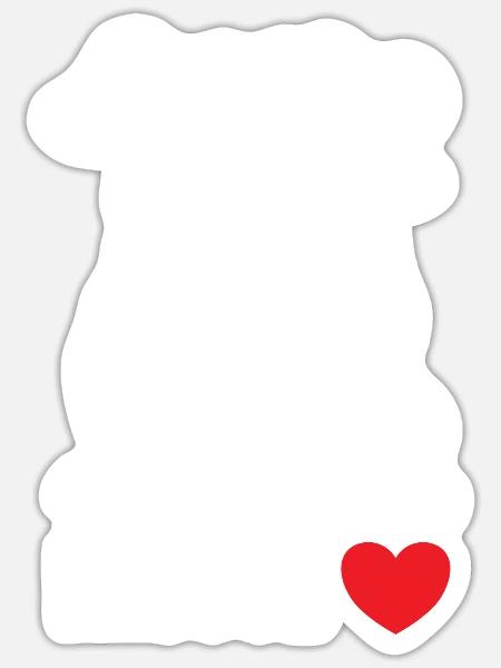 TIERRETTUNG TIERHILFE - Sticker Größe S (10 x 10 cm) - Mattweiß