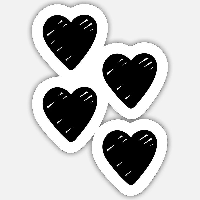 Heart Gift Idea - Sticker size S (10 x 10 cm) - white matte