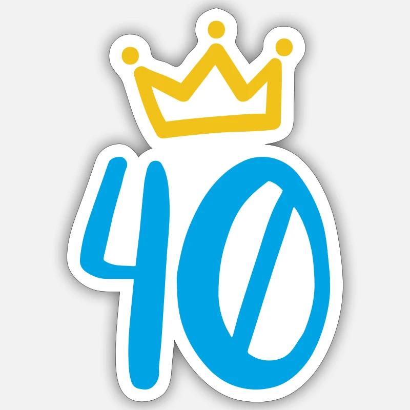 40e anniversaire Krone Sticker taille S (10 x 10 cm)
