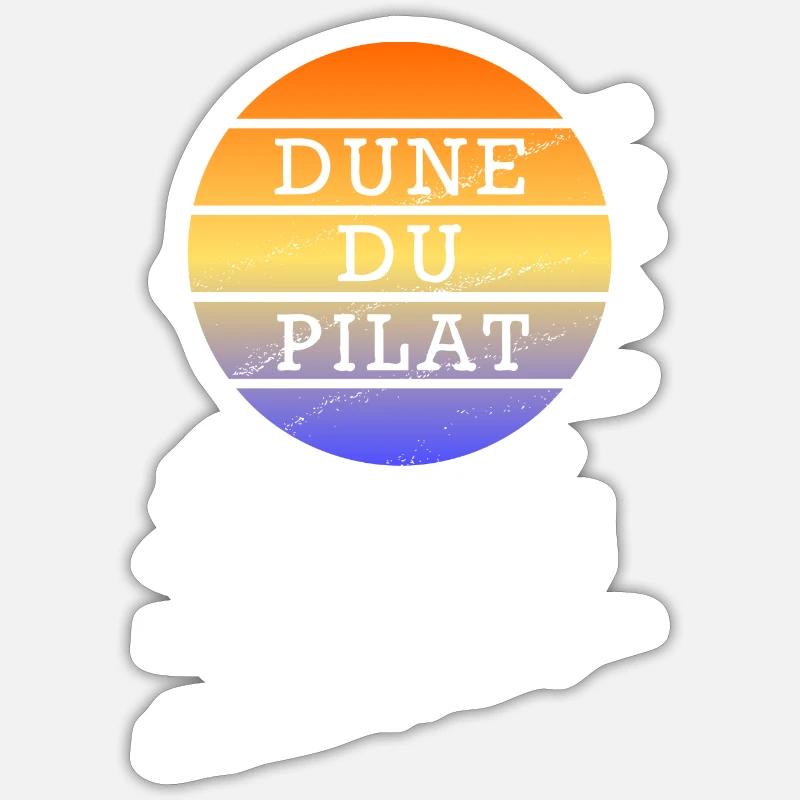 Dune du Pilat 2022 - Sable - Sticker taille S (10 x 10 cm) - blanc mat
