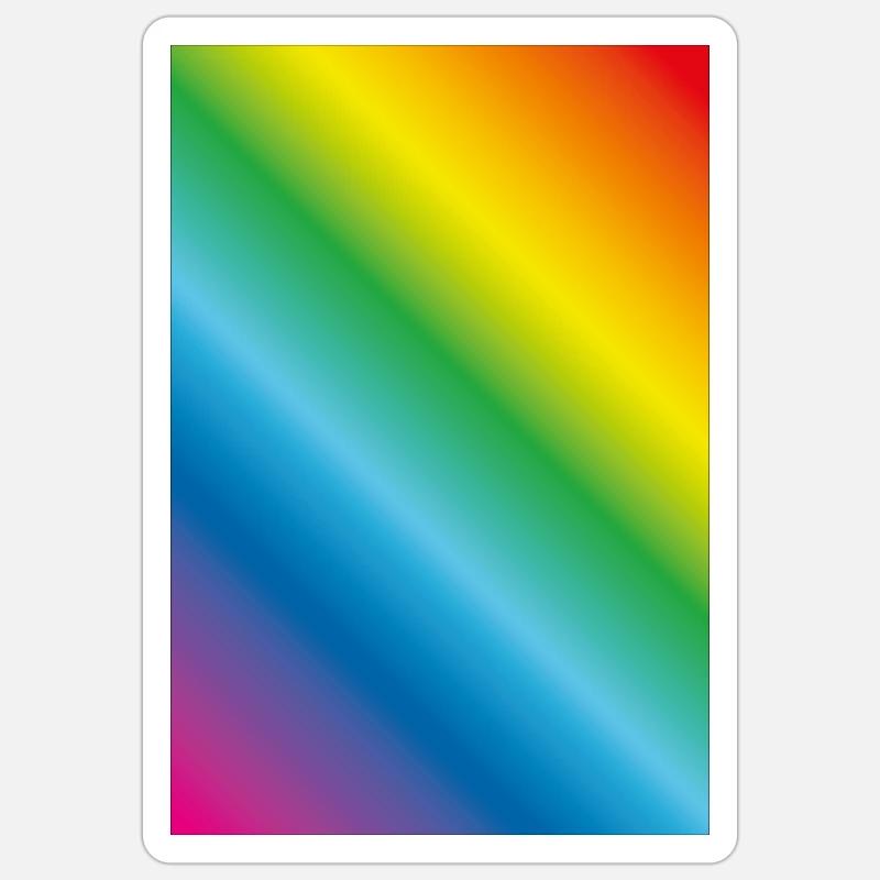 Rainbow Flow - Sticker size S (10 x 10 cm) - white matte