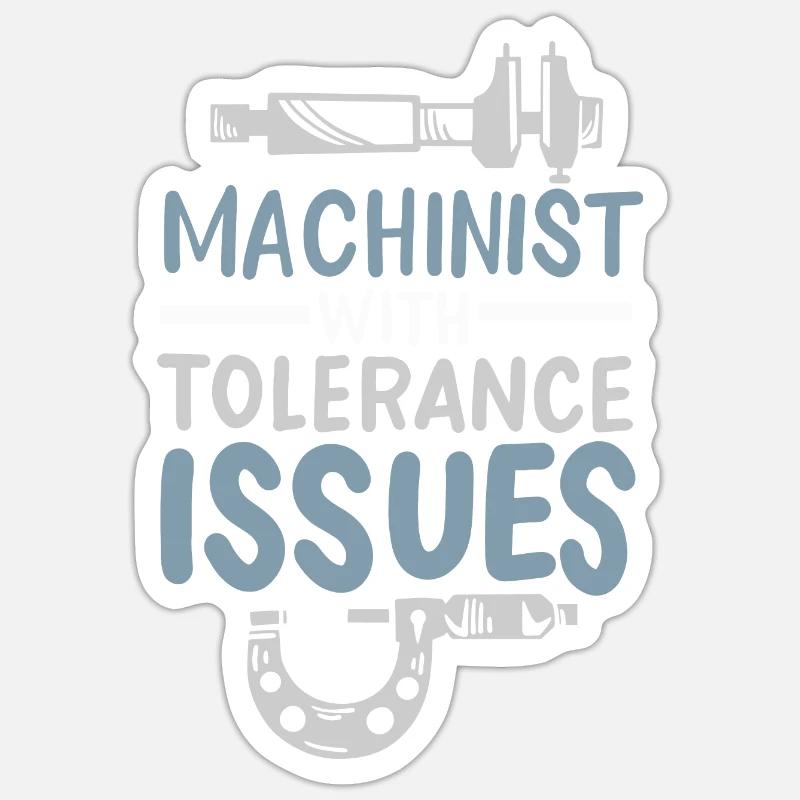 Machinist Mechanical Engineer Gift Sticker size S (10 x 10 cm)