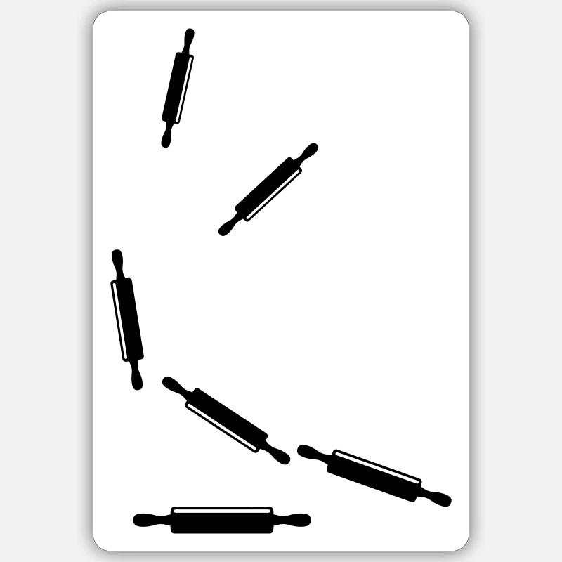 Kitchen roll rolling pin Sticker size S (10 x 10 cm)