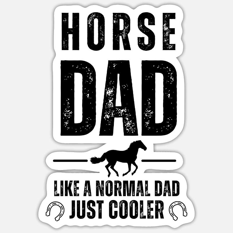 PAPA CHEVAL Sticker taille S (10 x 10 cm)