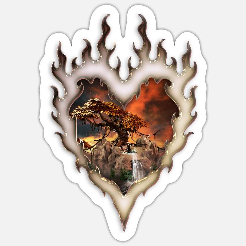 the old tree - Sticker size S (10 x 10 cm) - white matte