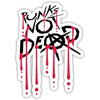 punks not dead quote - Sticker size S (10 x 10 cm) - white matte - Front